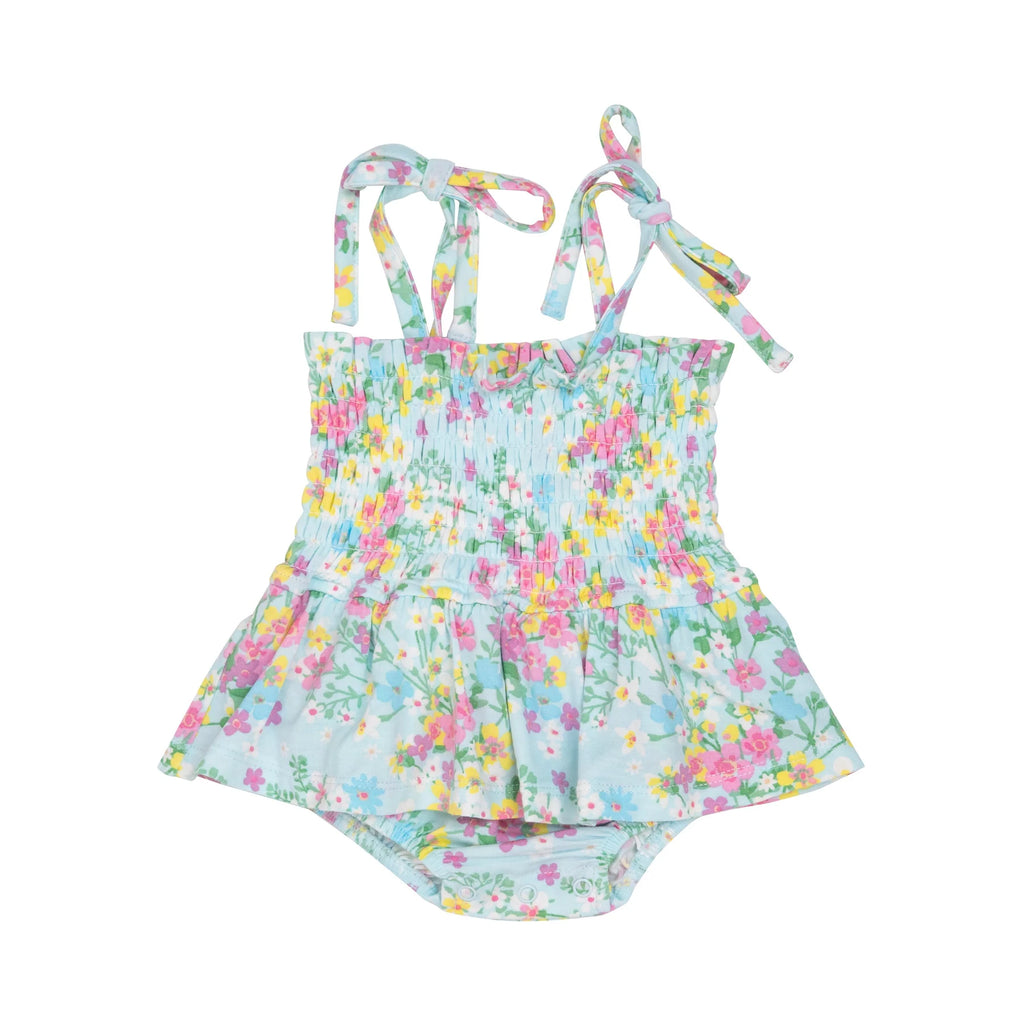 Angel Dear Smocked Floral Bubble